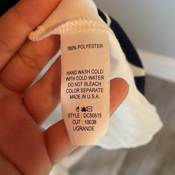 [Ces Femme] Navy/White Polka Dot Dress - Size Large - game day - Picture 4 of 5